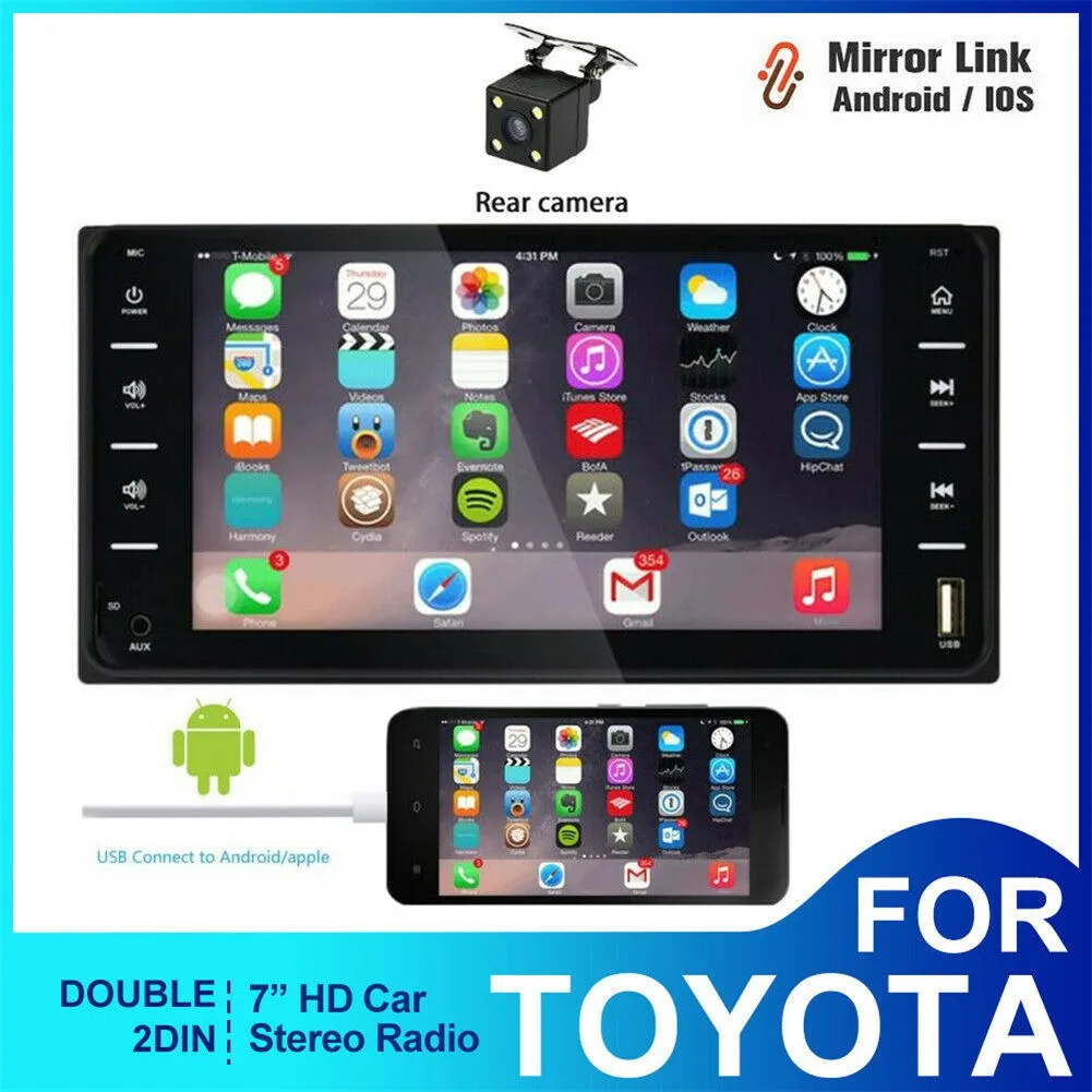 1X12 В 7 0 дюймов автомобильное стерео радио MP5 проигрыватели BT головное устройство