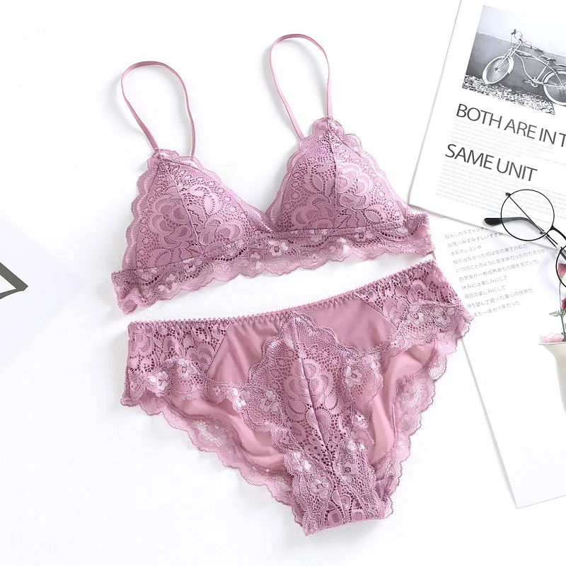 

French Lace Bralette Women Lingerie Backless Top Floral Small Breasts Bralet Push Up Bra Small Girl Sexy Beautiful Underwear