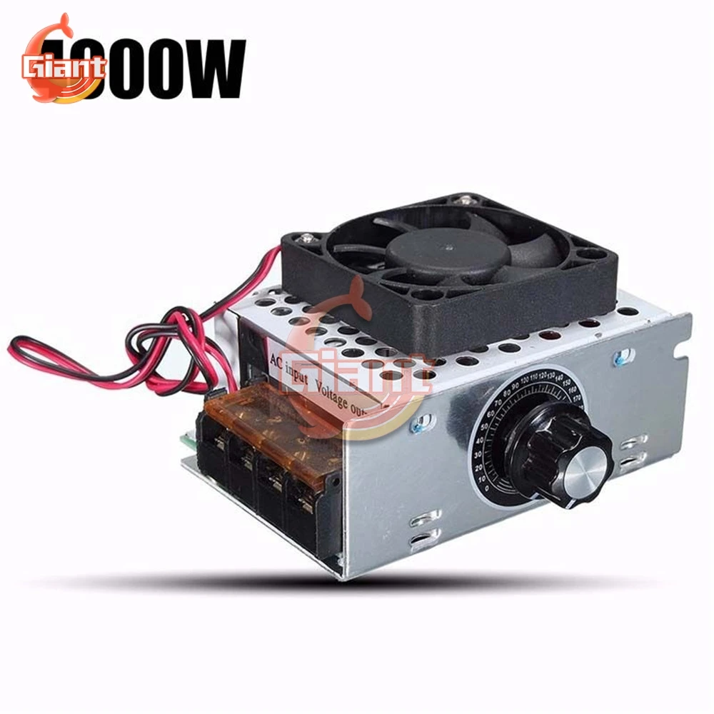 AC 0 220V 4000W SCR регулятор напряжения диммеры Диммеры Регулятор скорости двигателя
