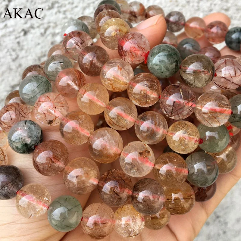 Оригинальные цветные рутилированные кварцевые бусины для самостоятельного