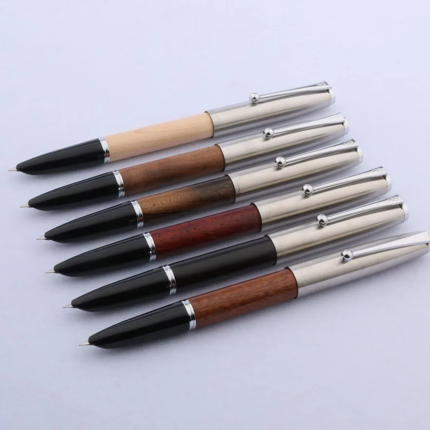 JINHAO 51-A Деревянный Цвет Мода F NIB офисные серебряные Подарочная авторучка