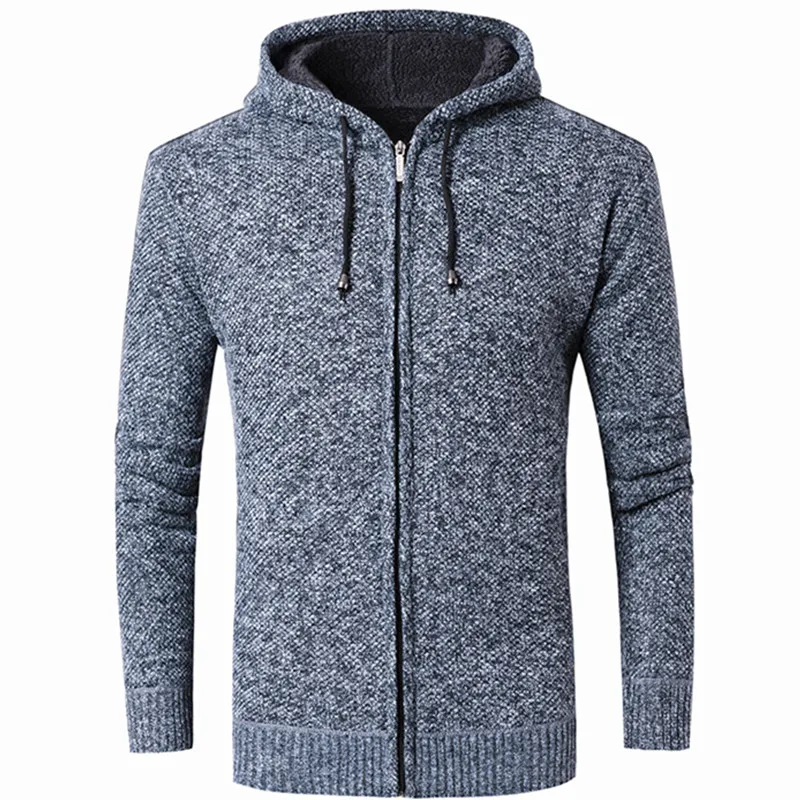 Мужская бархатная толстовка с капюшоном утепленная Повседневная приталенная