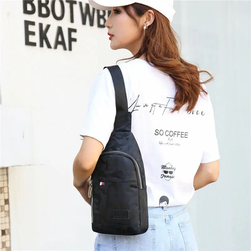 

Men Travel Passport Shoulder Sling Chest Bag Canvas Style