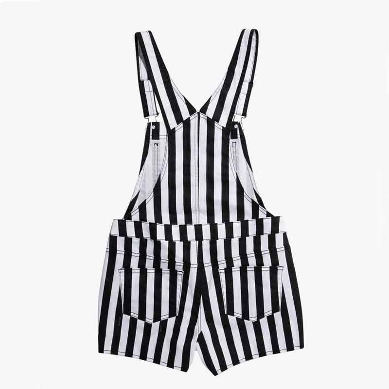 

Stripe Shortalls Women 2020 New Harajuku High Waist Casual Sexy Suspenders Shorts for Gothic Girls Strap Short Jumpsuit
