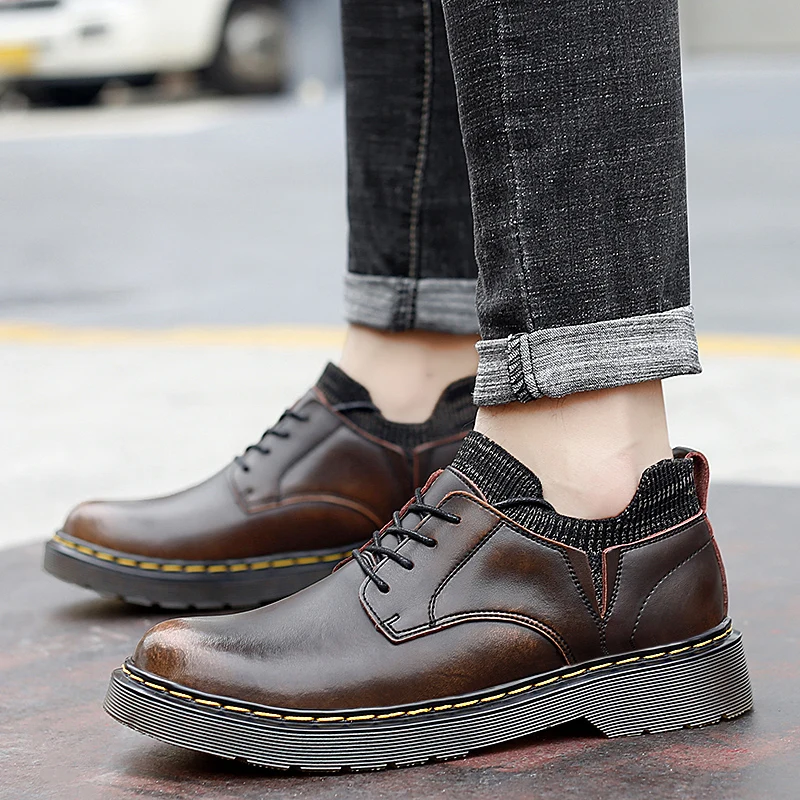 Новинка 2022 года Мужская обувь Повседневная из натуральной кожи в британском