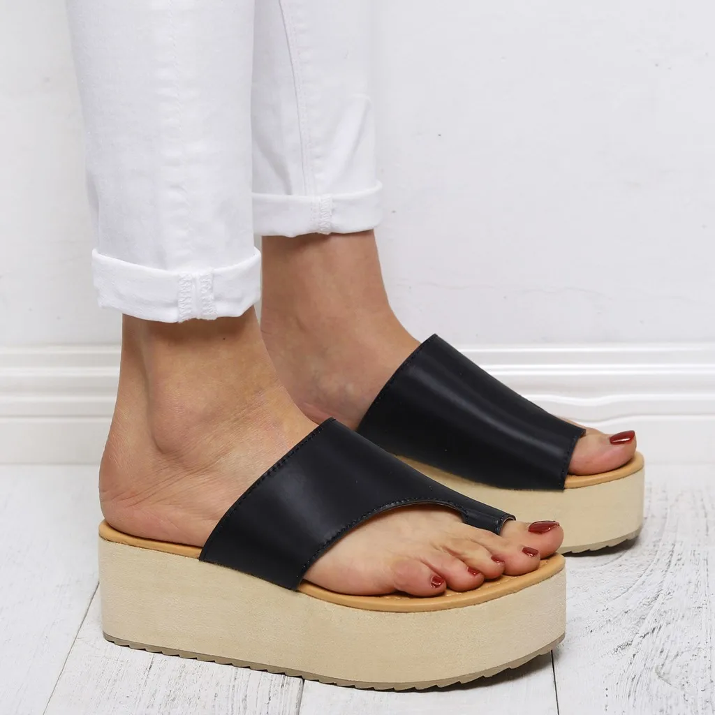 SAGACE/женские босоножки на танкетке Классические однотонные дышащие пляжные