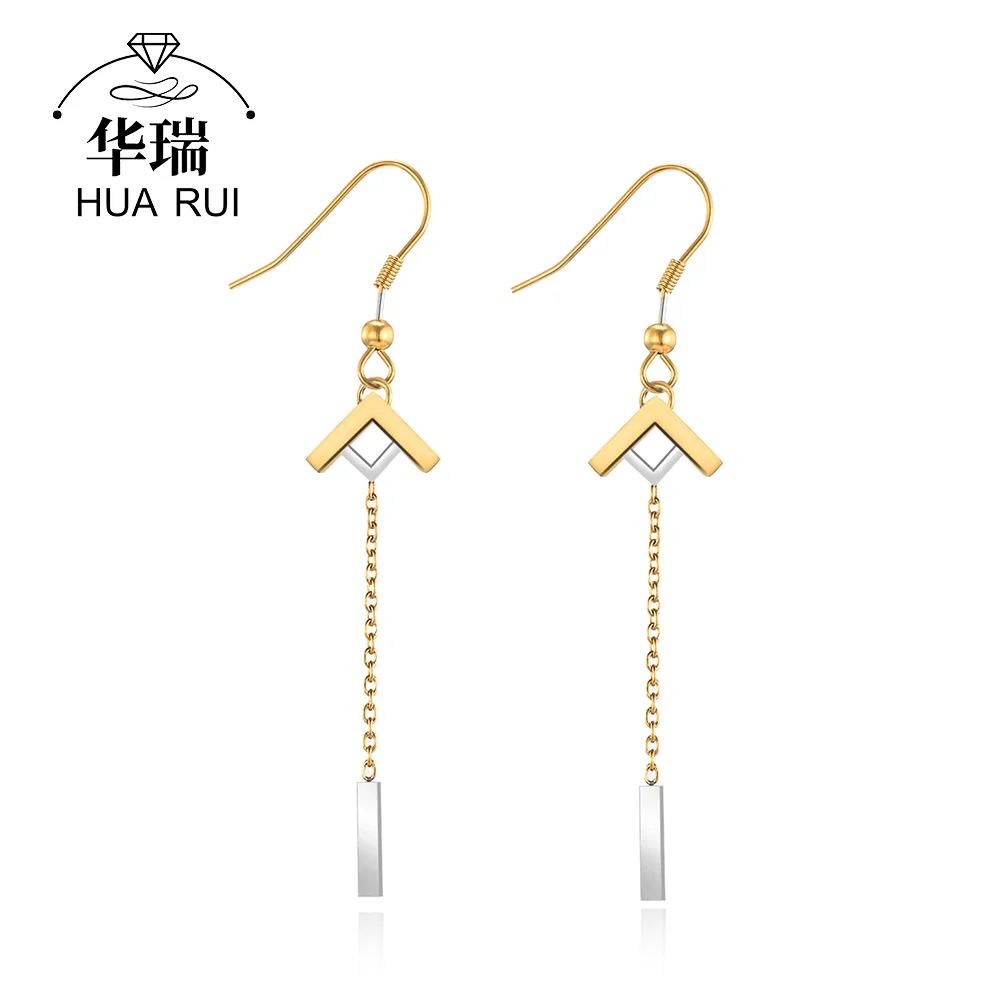 

2021 New Japan Korean Elegant Stainless Steel EarringsFor Girls Women 18K Gold Plated Drop Earrings Gift Stylish Jewelry