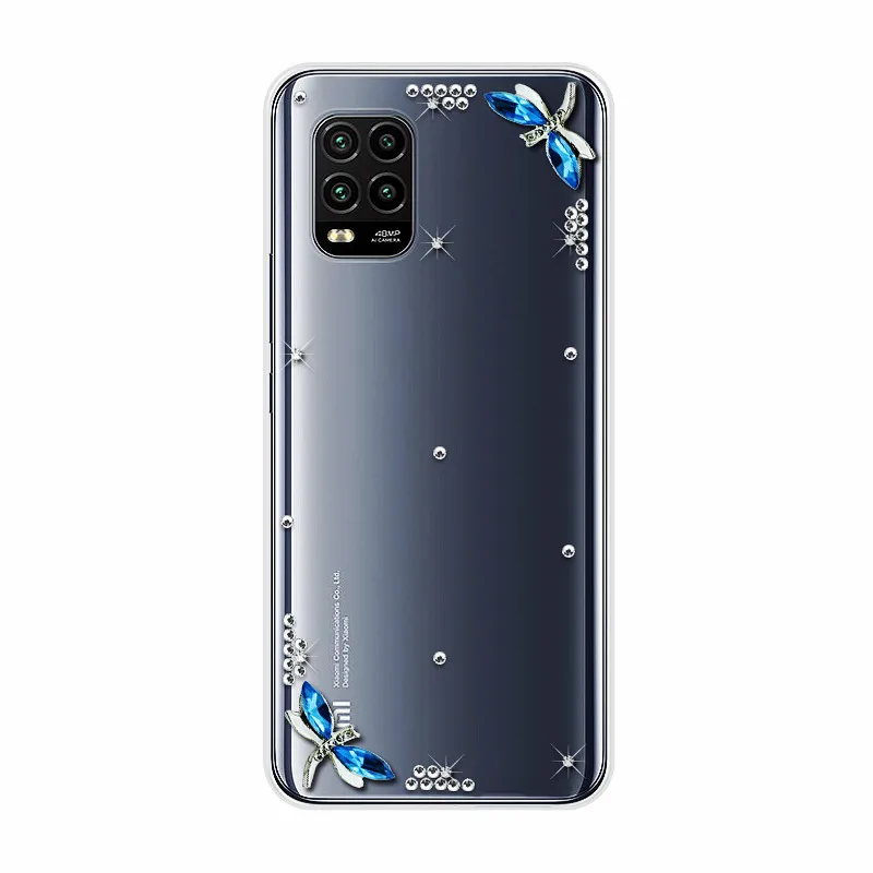

For Xiaomi Mi 10 Lite Case 6.57" Soft Shiny Tpu Cover For Xiaomi Mi 10lite 5g Coque Bumper Funda Diamond DIY Protective Cover