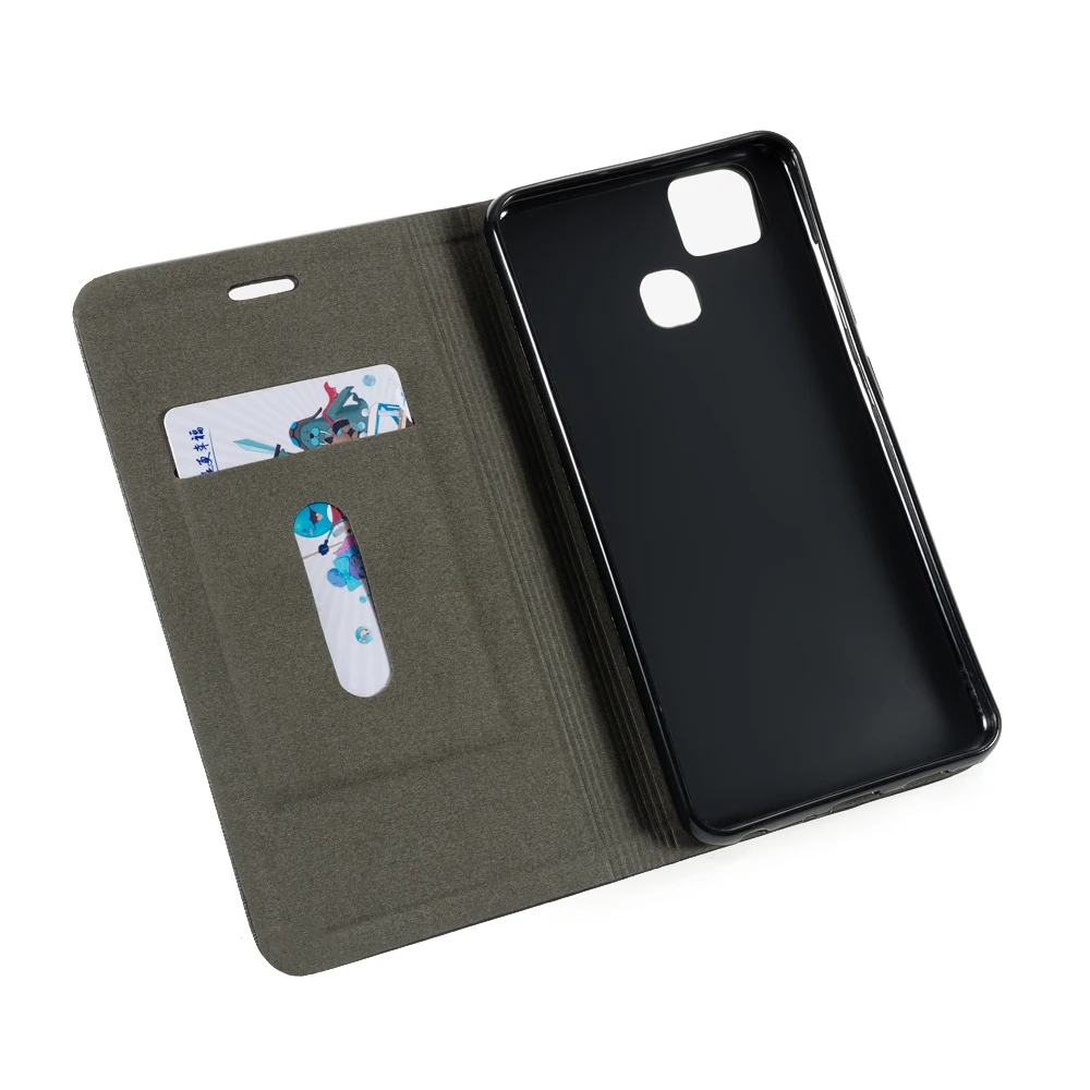 Чехол-сумка из искусственной кожи для телефона для Asus Zenfone 3 Zoom ZE553KL, чехол-книжка С Откидывающейся Крышкой, чехол-кошелек в деловом стиле, Мягкий ТПУ силиконовый чехол на заднюю панель