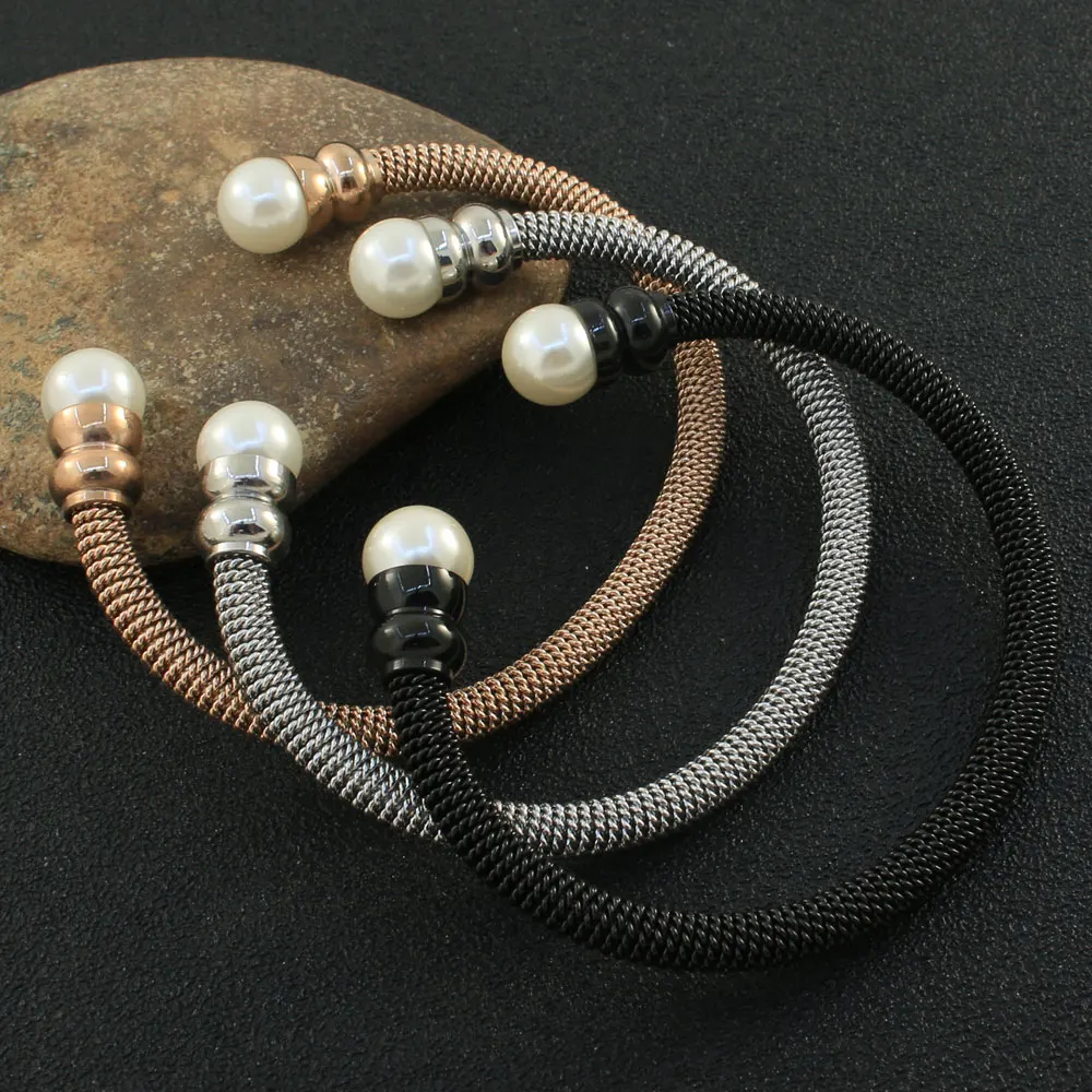 

Браслет-манжета женский из нержавеющей стали цвета розового золота, BRYZ107