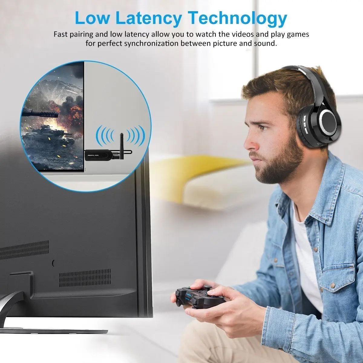 

Bluetooth 4.0 Audio Transmitter USB A2DP Stereo Dongle Adapter for TV PC DVD Wireless