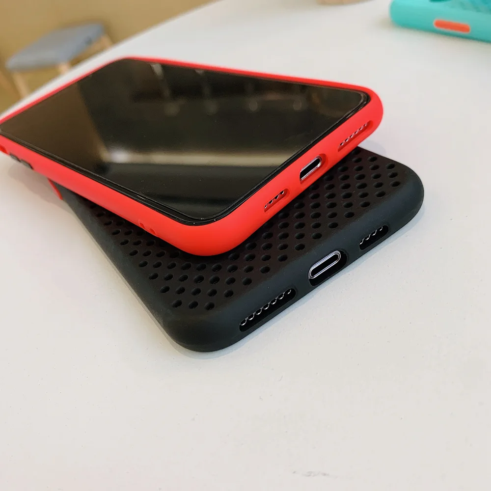 Чехол для телефона с рассеиванием тепла iPhone 11 Pro XR XS Max 12 Mini X 8 6 6S 7 Plus SE 2020 мягкий