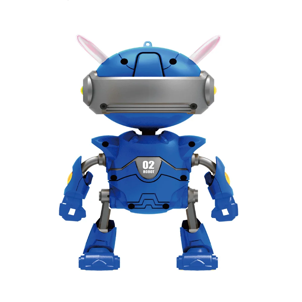 Blue Robot DEERC RC игрушечные роботы мини говорящий умный робот для детей обучающая игрушка для детей человекоподобный робот игрушка чувство Индуктивный RC - Цвет: Blue Robot