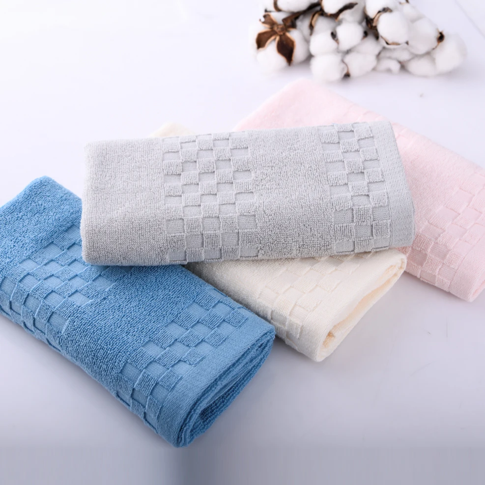 

Simple Fashion Natural Cotton Towel High Quality Quick Drying Thickened Soft Absorbent Bath Becah Towel Adult Face Wash Towel