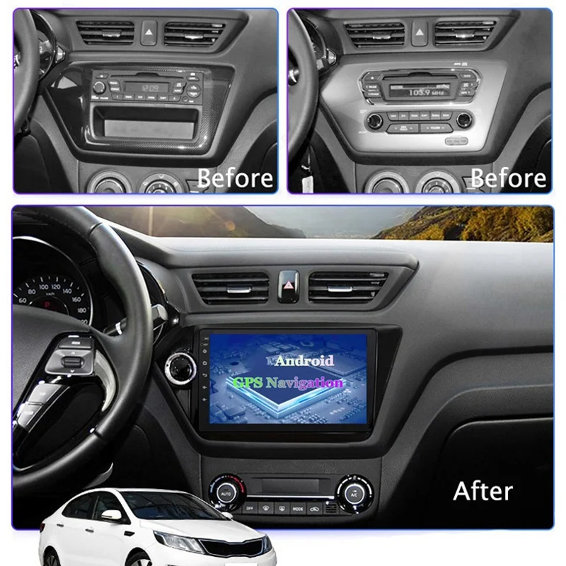 Автомобильный MP5-плеер 9 дюймов 2 Din Android 10 0 стерео радио + 16 ГБ Wi-Fi Bluetooth GPS-навигация