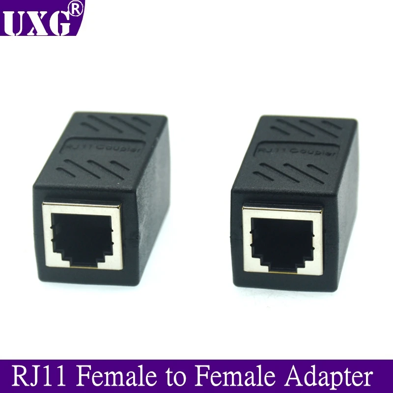 

RJ11 6P6C 6P4C 6P2C Female To Female PCB Connection Telephone Extension Cable Coupter C LAN connector