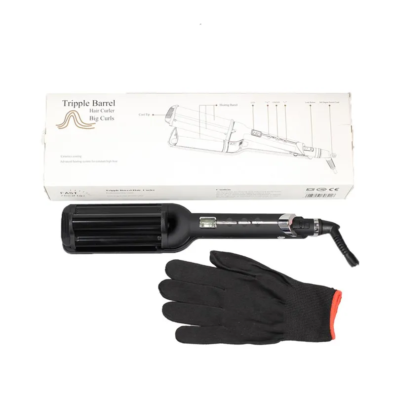 Плойка для завивки волос 2 бочки с большой волной автоматическая завивка шина