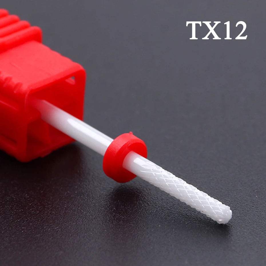 TX12 1 шт. керамический s фреза маленький шариковый сверло для ногтей керамические заусенцы для маникюра мертвой кожи инструменты для маникюра BETX01-14 - Цвет: TX12