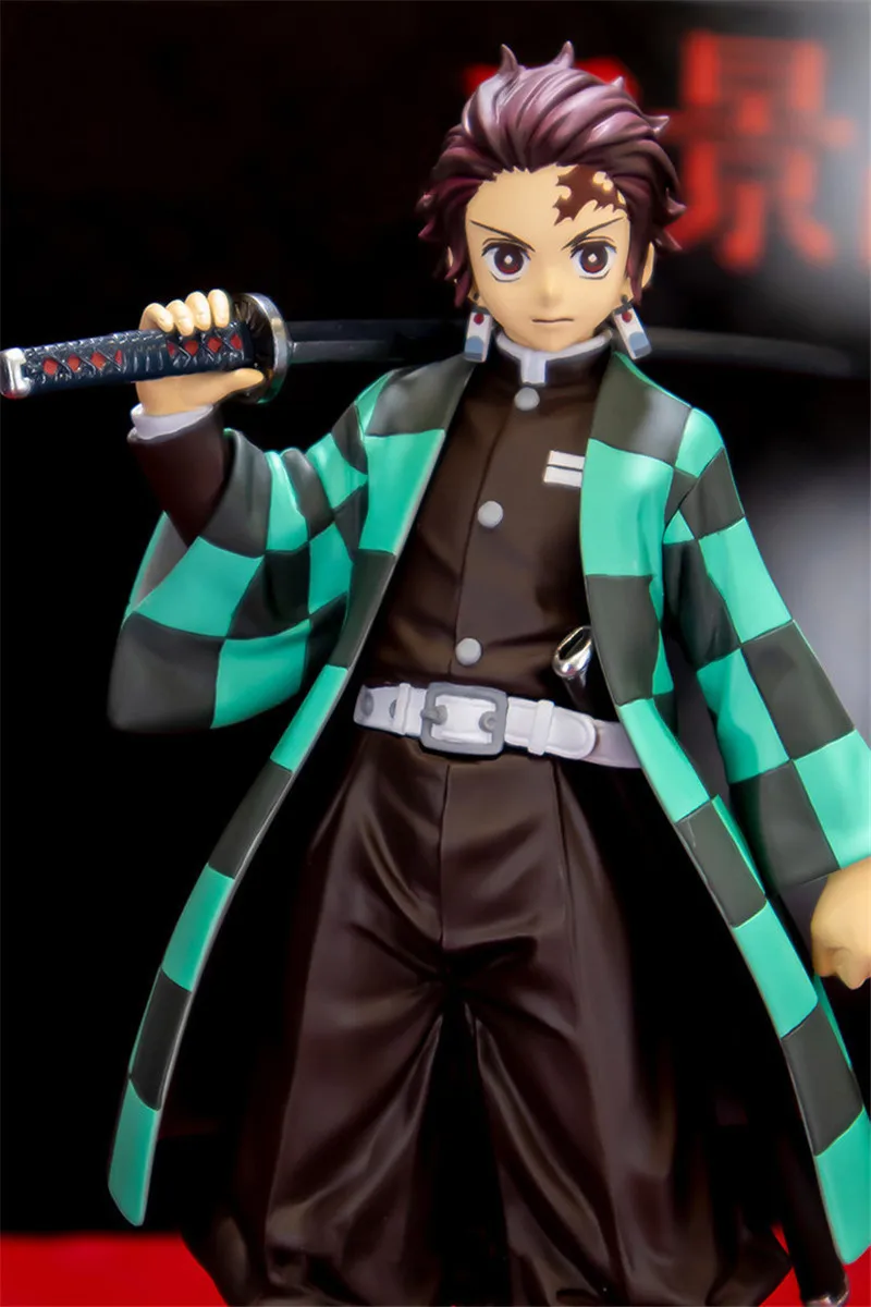 

Demon Slayer Kimetsu No Yaiba Figure Tanjiro Kamado Ninja Figurine Toy Brinquedos Figurals Ninja Model Kids Gift Doll 14cm