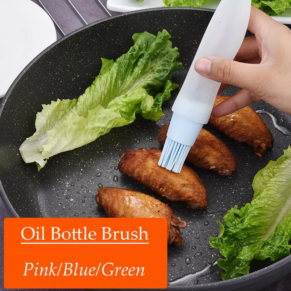 

Barbecue Tools Silicone Kitchen Gadgets Portable Temperature Resistant BBQ Basting Brushes Oil Bottle Brush Baking Accessories