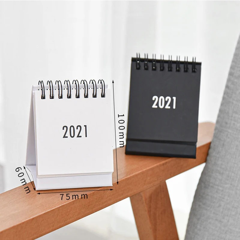 

2021 Mini Desktop Calendar Cute Daily Yearly Schedule Simple Table Planner Agenda Organizer Office School Supplies New Arrive
