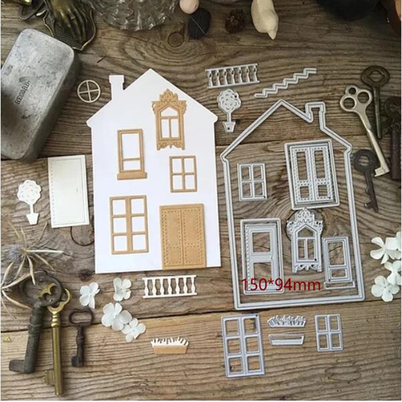 

Металлические штампы для одного дома, трафареты для рукоделия, скрапбукинг, декоративное тиснение, ремесленный шаблон, набор штампов, новин...