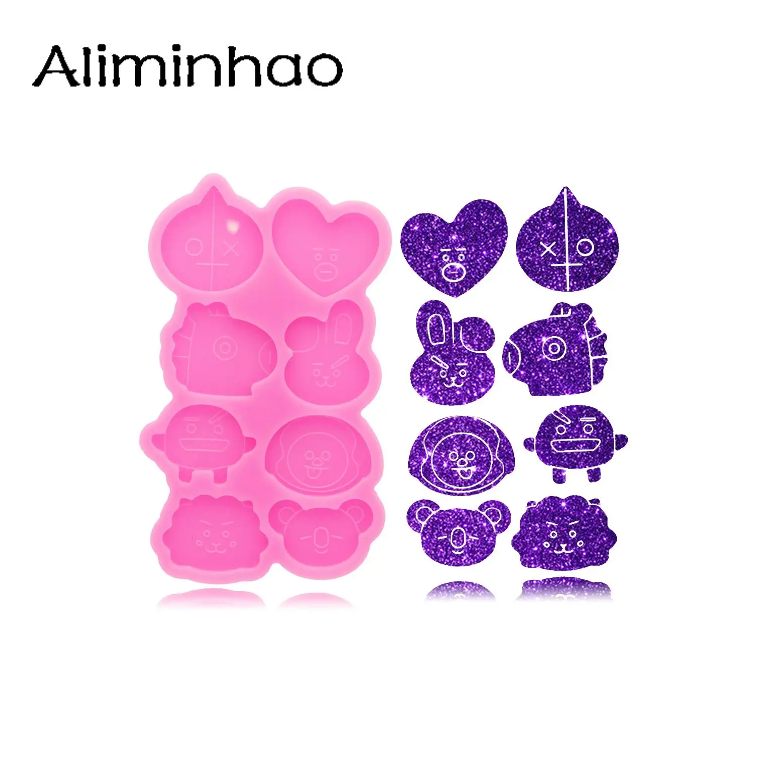 Глянцевая силиконовая форма для телефона с мультяшным кроликом DY1172 поделки из