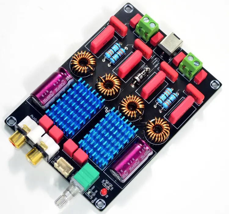 

TPA3116 2.0 Dual-chip WIMA Luxury Digital Power Amplifier Board (100W + 100W) DC24V 5A Class D Digital Power Amplifier Board