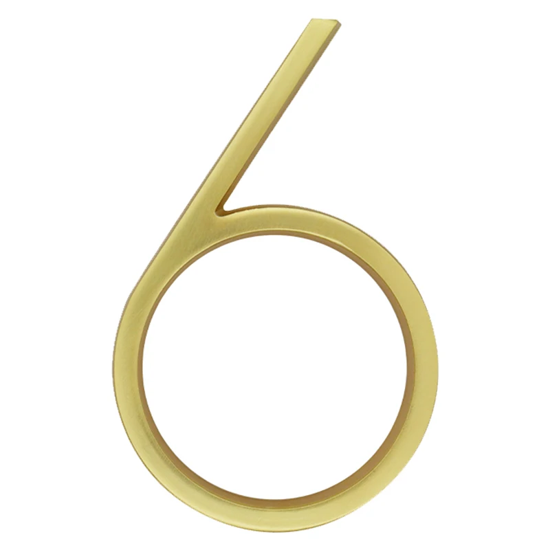 127 мм плавающий современный номер дома атласная латунная дверь домашние адресные