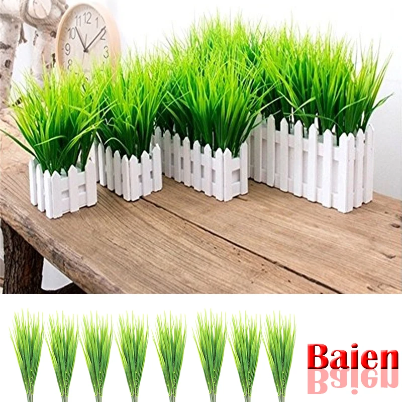 Искусственная зелень 5 шт. пластиковая пшеничная трава искусственные листья