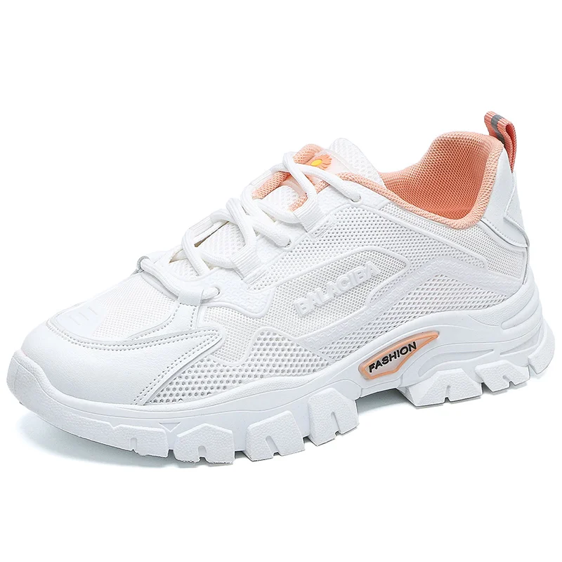 Модная повседневная спортивная женская обувь из яловой кожи на платформе ручной