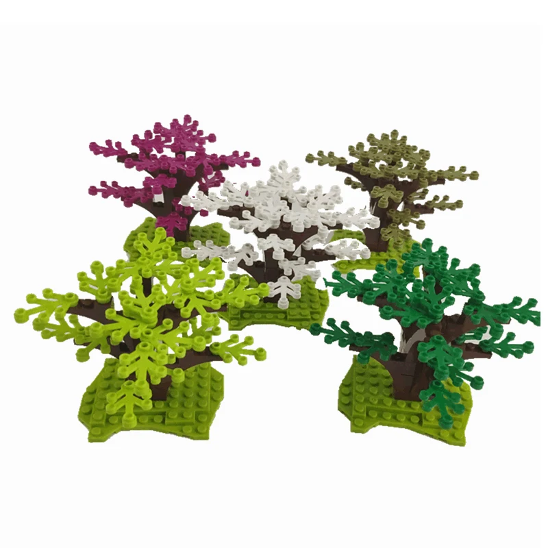 

City Big Size MOC Toys For Children Trees Educational Accessories DIY Models Compatible Building Blocks Decorations Cities