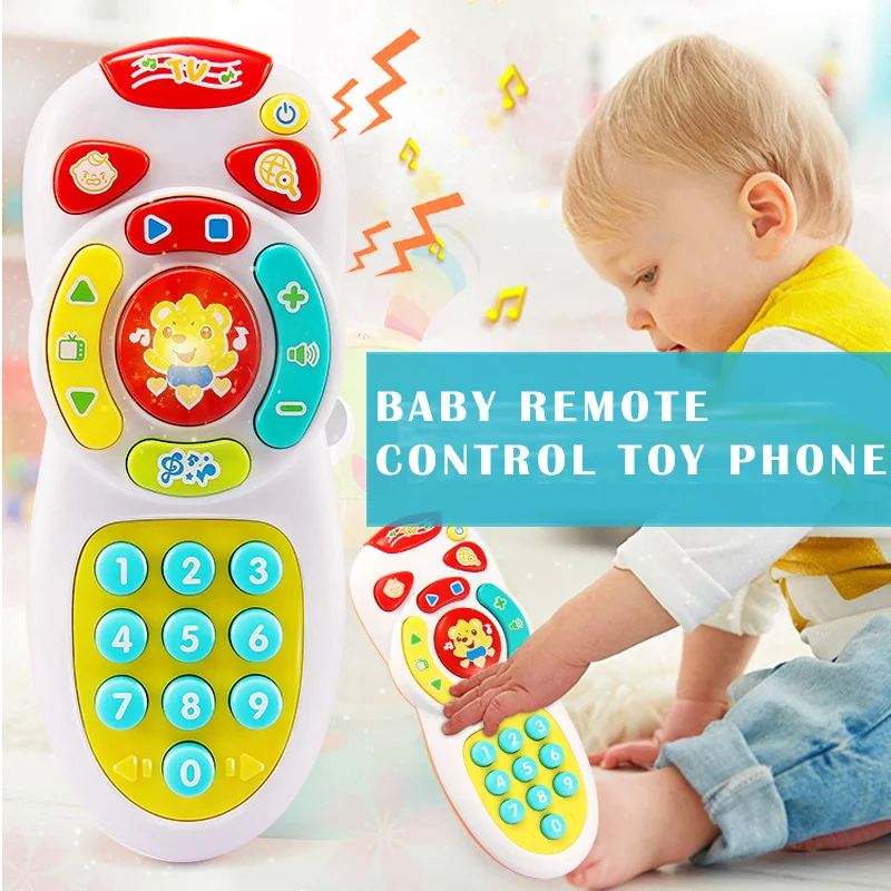

2019 New Baby Simulation TV Remote Control Mobile Phone Toy Kids Educational Music Learning Toy