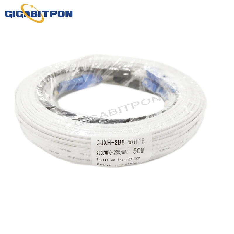 

Одномодовый волоконный кабель G675A1 core FTTH 2SC/UPC-2SC/UPC jumper SM outdoor indoor 2 steel 2-core jumper
