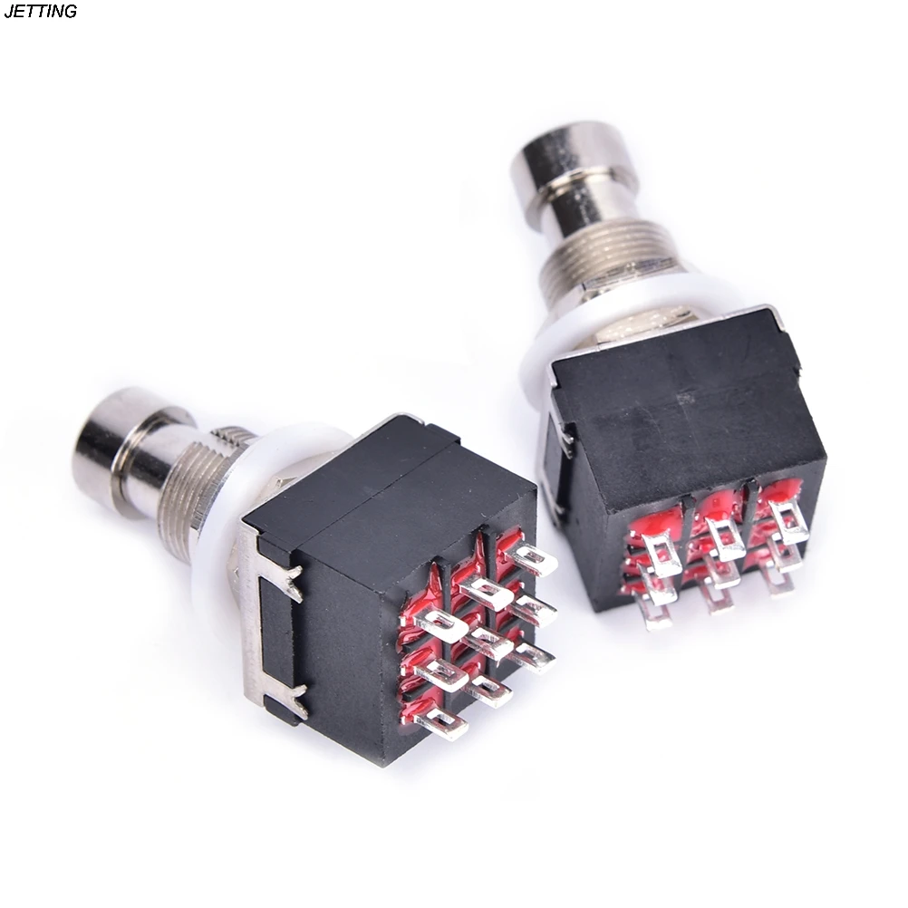 

5 Pcs 3PDT 9-Pin Guitar Effects Stomp Switch Pedal Box Foot Metal True Bypass