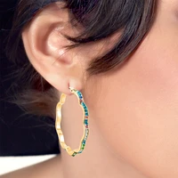 geometry plum shape hoop earrings woman%e2%80%98s korean ear rings net celebrity fashion exaggerated wild earrings new trend ear jewelry