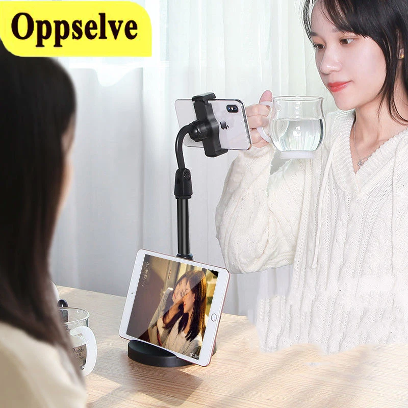 

Dual Card Slot Live Streaming Artifact Desktop Stand Mobile Phone Tablet Universal Holder Liftable Desk Mount For iPhone11 12 13