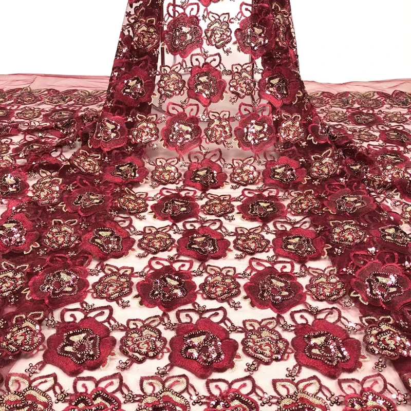 Новинка 2020 модный дизайн французский тюль кружевная ткань вышивка с блестками