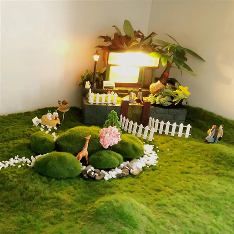 12 Pcs Artificial Moss Stones Ball Green Rock Home Yard Decorative Simulation Glass for Flower Pot Garden | Дом и сад