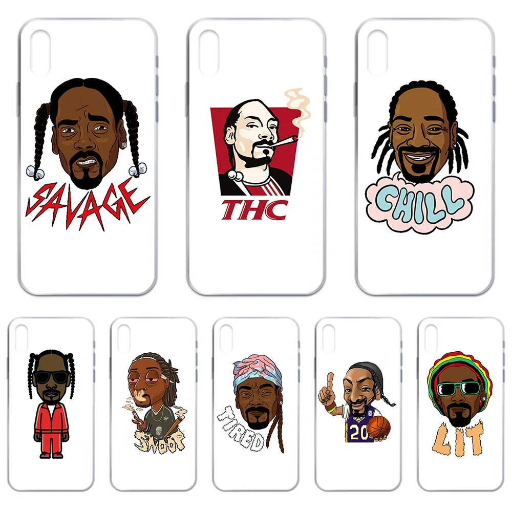3D Водонепроницаемый чехол с мультяшным принтом snoop dogg Прозрачный для телефона