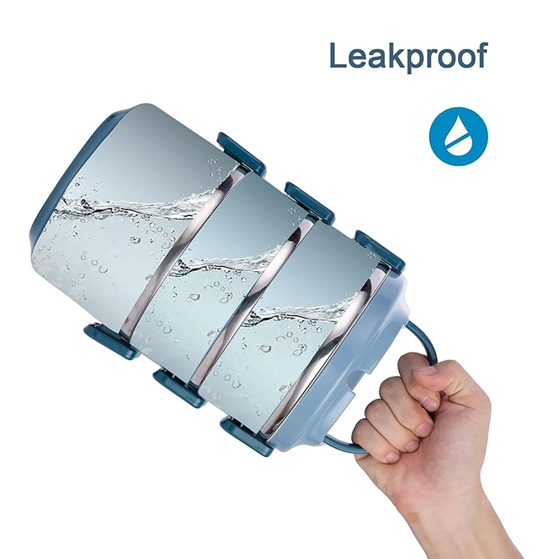 Ланч-бокс Bento для взрослых и детей герметичный 3-уровневый термоконтейнер из