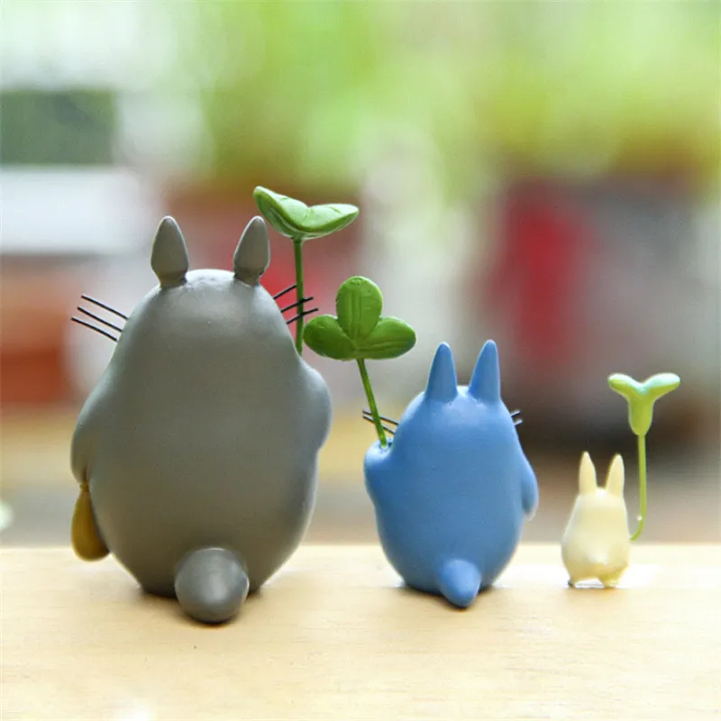 3 шт./компл. креативные милые DIY Смола Тоторо кукла микро пейзажные миниатюры