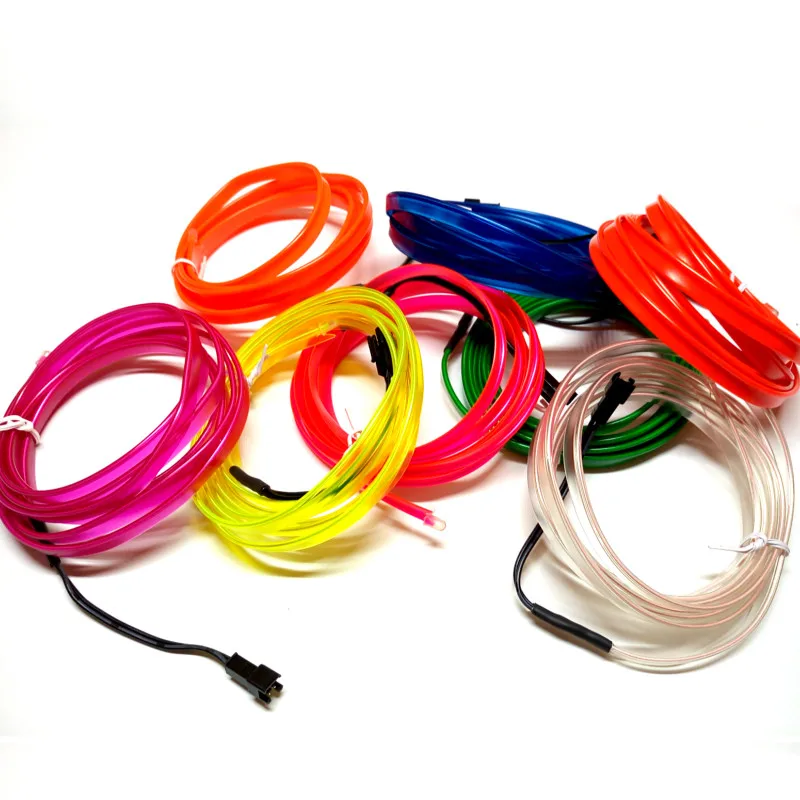 JURUS 1 метр Подсветка в автомобиле салона авто светодиодные ленты El провода 12V