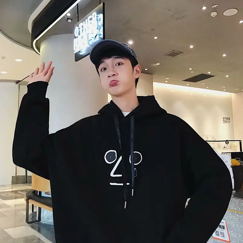 

Мужские однотонные толстовки в стиле Харадзюку, мужские модные корейские толстовки с капюшоном, Мужской свитшот, весна 2020