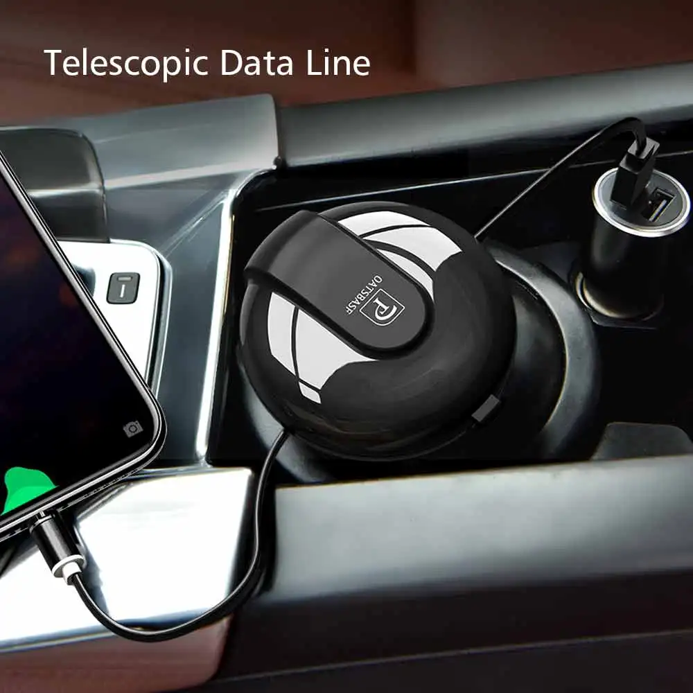 

PADCOVER New Magnetic USB Cable for iPhone Micro Type C Charger 3 in 1 Retractable cable for Samsung Xiaomi Huawei