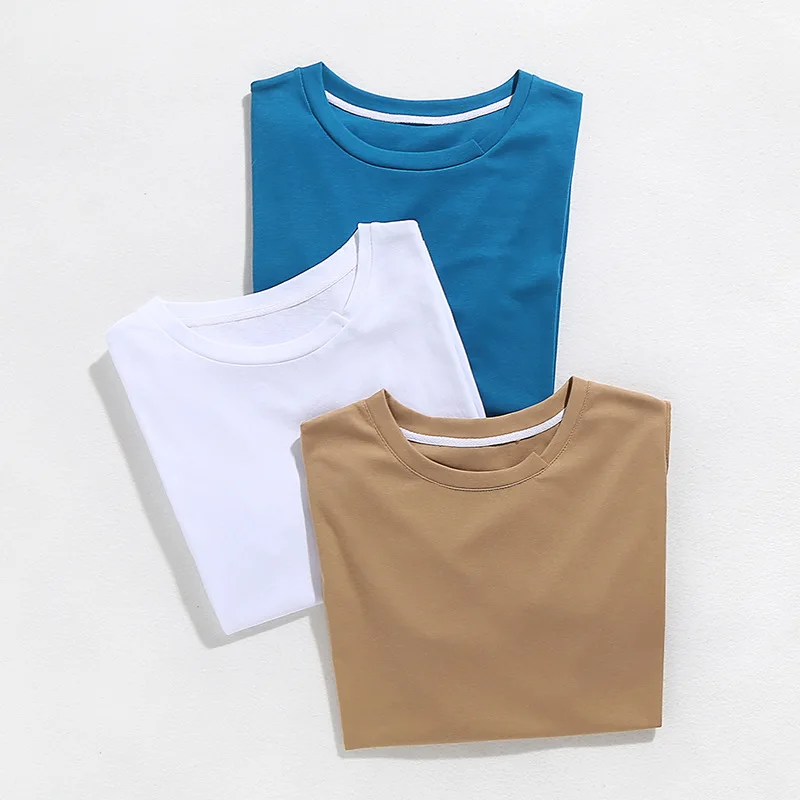 

2021 Brand Spring New Women's T Shirt Loose Split Hem Stitching T-shirt for Female Chiffon Short-sleeved Tops T-shirt