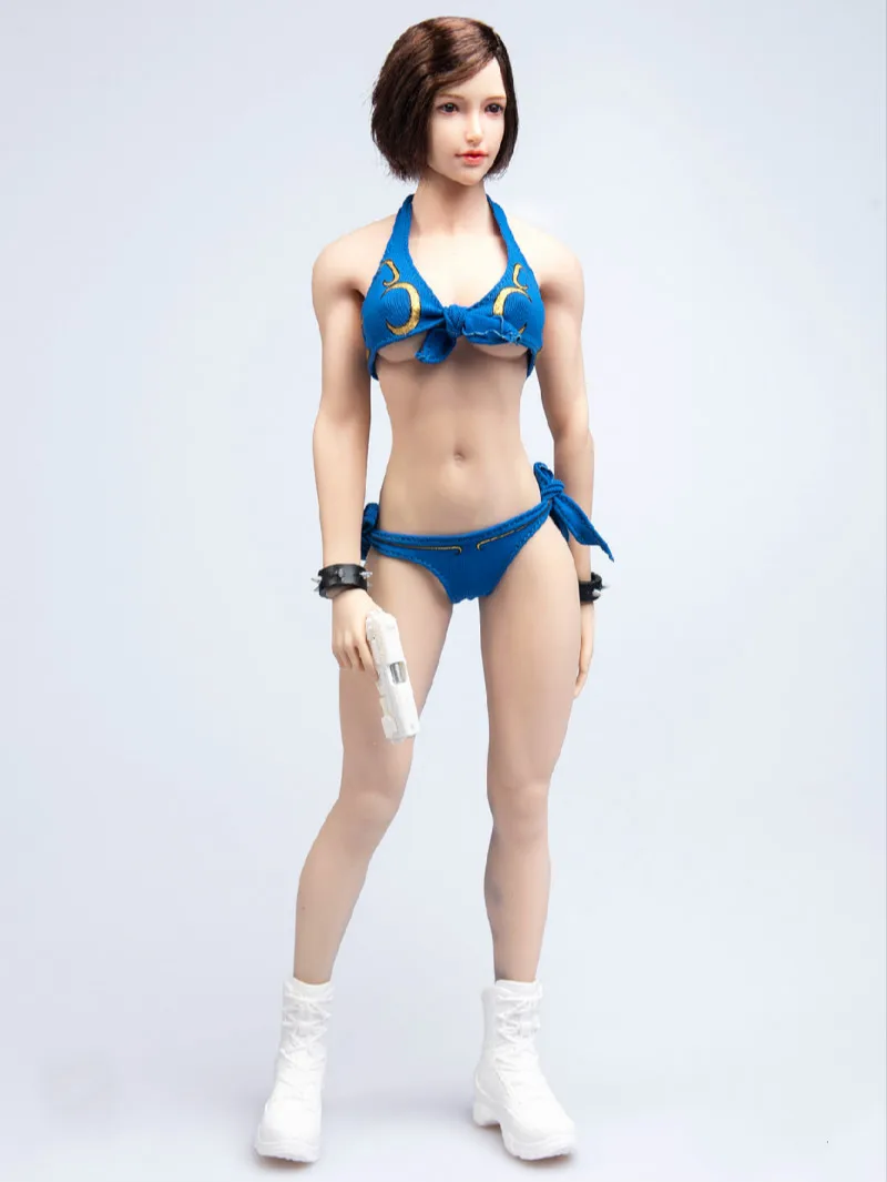 Estartek 1/6 сексуальный синий Chunli купальник для 12 дюймов Фигурка DIY