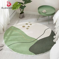 bubble kiss plush round carpet for living room bedroom cashmere soft rugs home decor bedside tatami floor mat green abstract rug