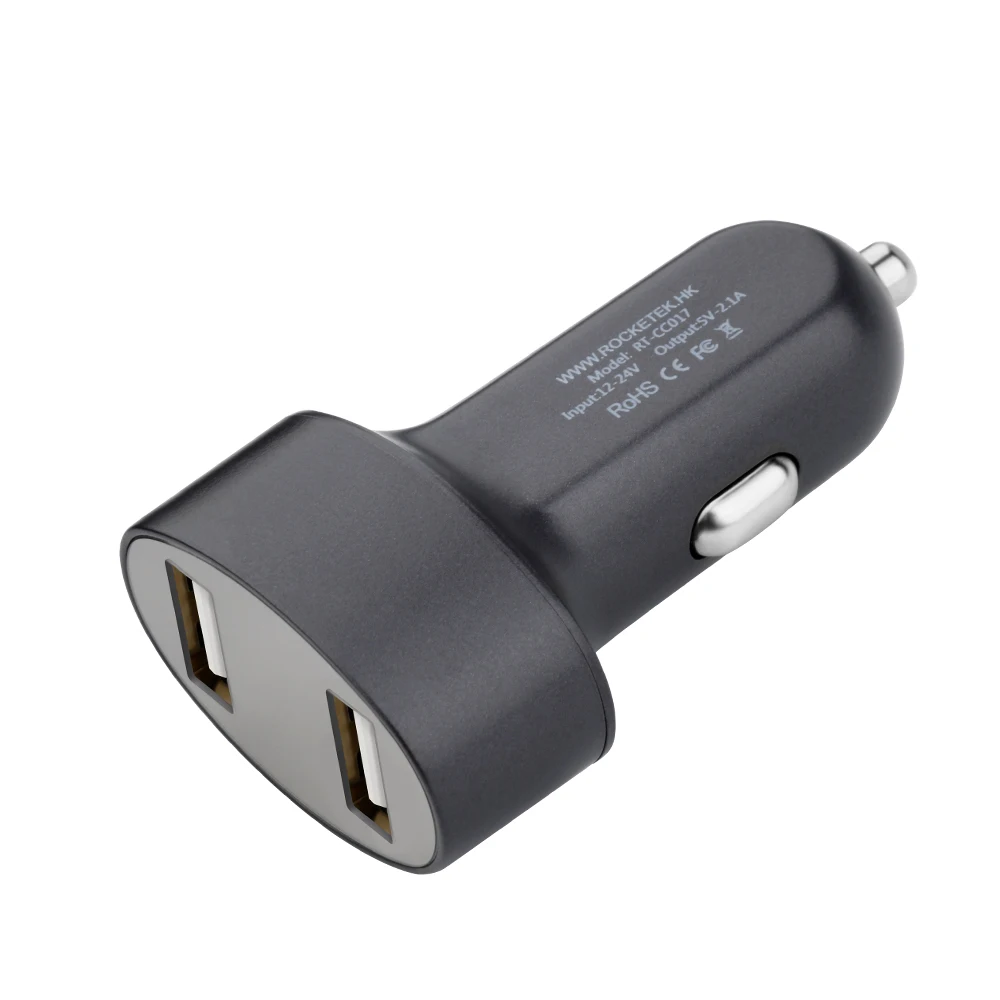 Автомобильное зарядное устройство Rocketek с 2 usb портами 4 А|charger adapter|phone charger adaptermobile