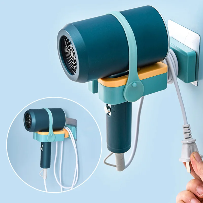 

Bathroom Punch-free Wall-mounted Hair Dryer Rack Toilet Can Be Wound Hair Dryer Storage Racks Hair Dryer Rack For Home Storage